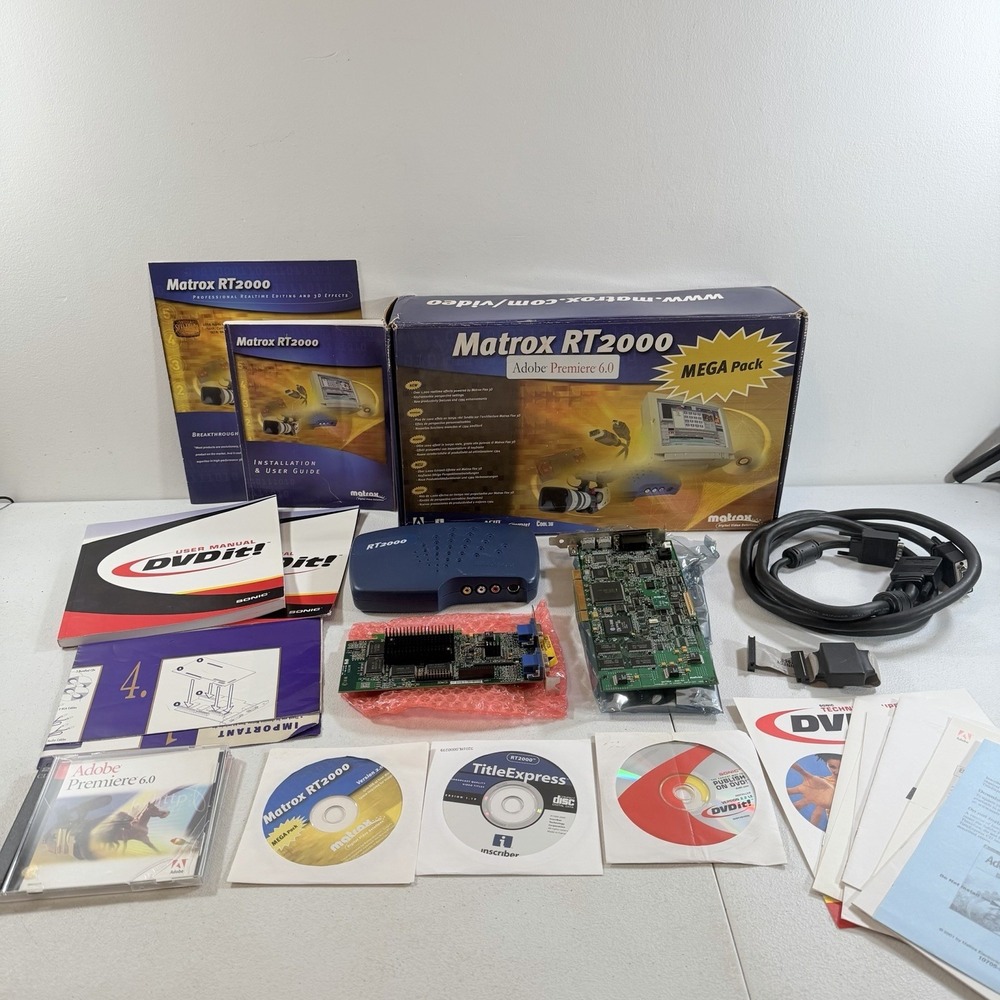 Matrox RT2000 Mega Pack Kit V 2.0 Realtime Editing W/ Adobe Premiere 6.0